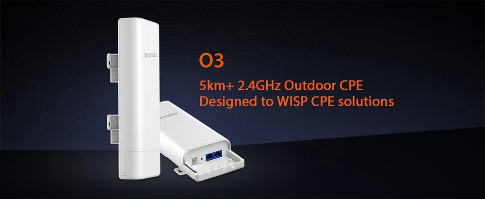Tenda O1 Outdoor Access Point 300Mbps Long Range Smart Manage Router CPE 2.4GHz PoE Wireless Bridge 8dBi Transmission Waterproof