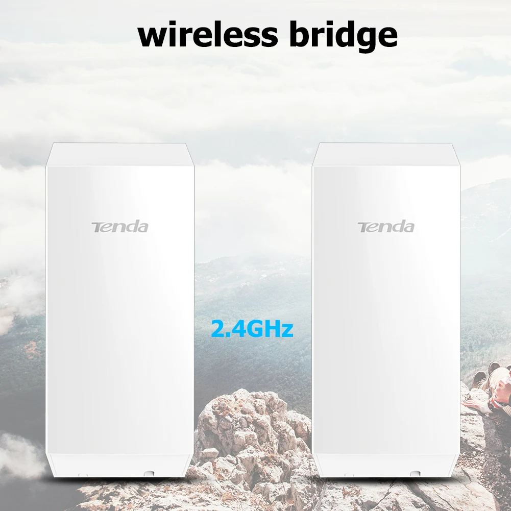 Tenda O1 Outdoor Access Point 300Mbps Long Range Smart Manage Router CPE 2.4GHz PoE Wireless Bridge 8dBi Transmission Waterproof