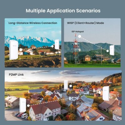 Tenda O1 Outdoor Access Point 300Mbps Long Range Smart Manage Router CPE 2.4GHz PoE Wireless Bridge 8dBi Transmission Waterproof - Image 4