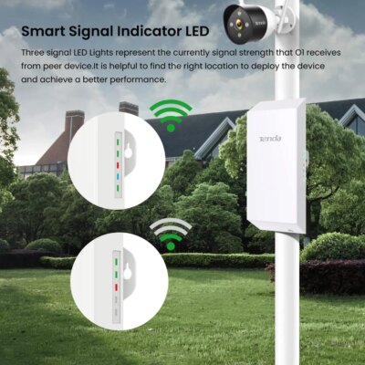 Tenda O1 Outdoor Access Point 300Mbps Long Range Smart Manage Router CPE 2.4GHz PoE Wireless Bridge 8dBi Transmission Waterproof - Image 2