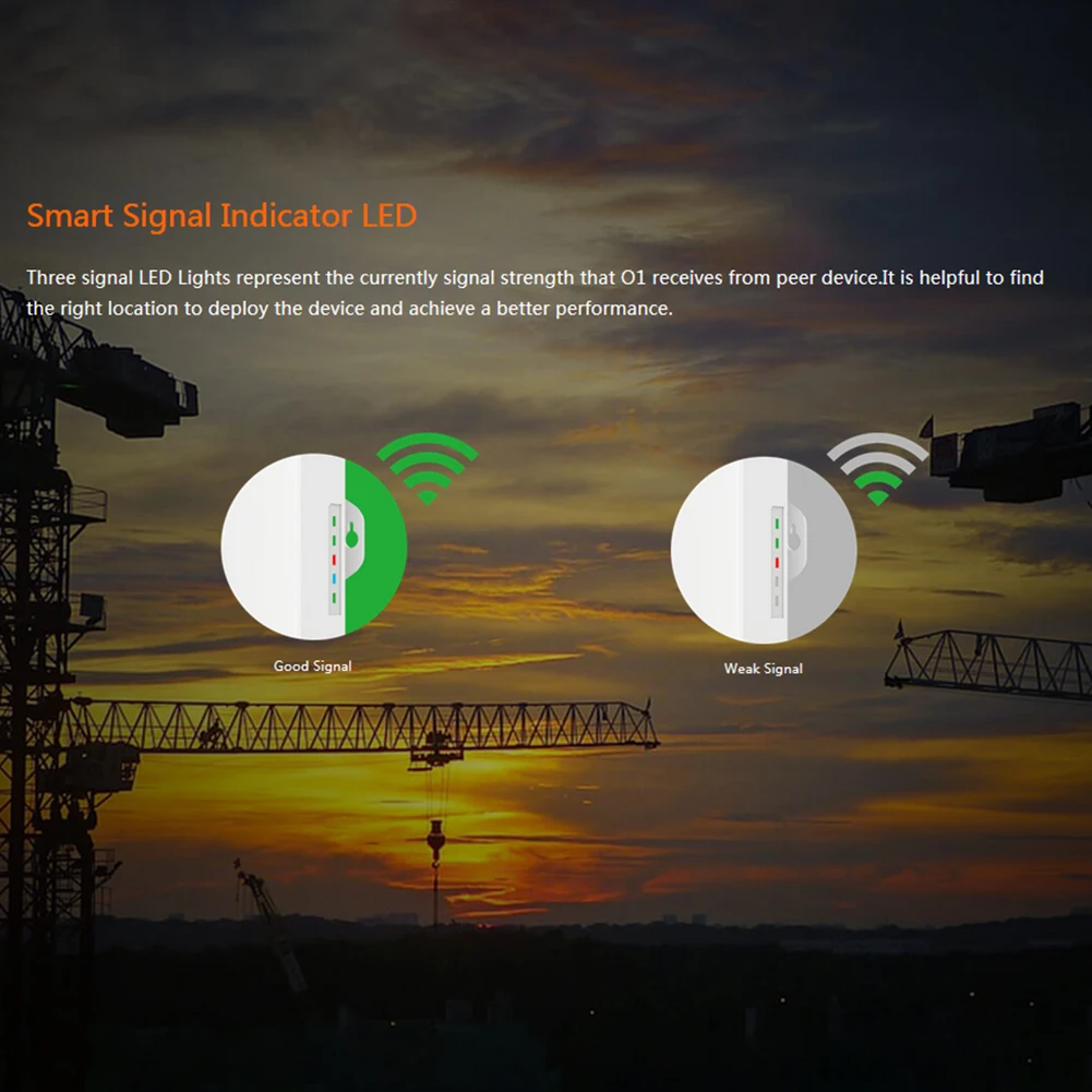 Tenda O1 Outdoor Access Point 300Mbps Long Range Smart Manage Router CPE 2.4GHz PoE Wireless Bridge 8dBi Transmission Waterproof