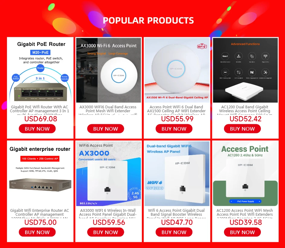 3000Mbps Wireless Access Point WiFi Range Extender Dual Band 2.4G+5Ghz High Power Router Wifi 6 Signal Booster POE 3000Mbps Wireless Access Point WiFi Range Extender Dual Band 2.4G+5Ghz High Power Router Wifi 6 Signal Booster POE