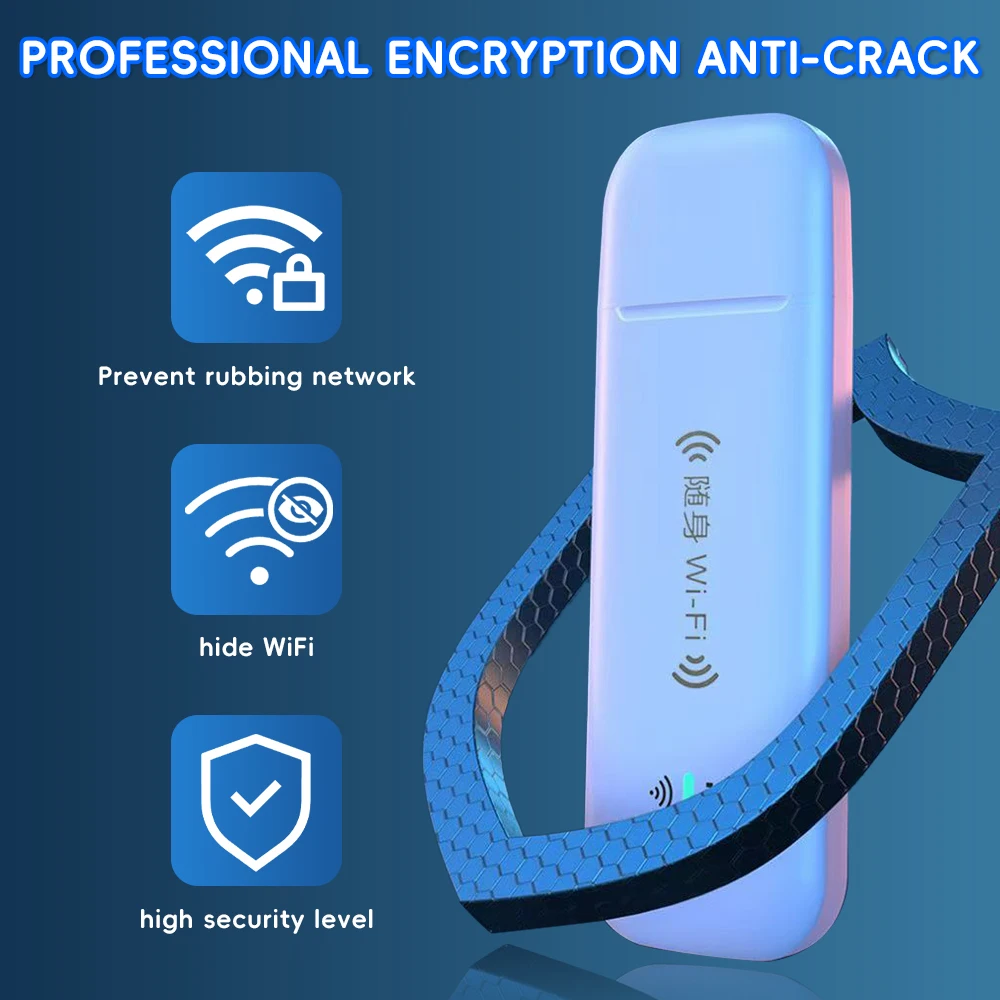 OPTFOCUS WiFi6 LTE Modem Wireless WiFi USB Router Pocket WiFi Hotspot 150Mbps MINI Portable Hotspot SIM Router For Home & Car OPTFOCUS WiFi6 LTE Modem Wireless WiFi USB Router Pocket WiFi Hotspot 150Mbps MINI Portable Hotspot SIM Router For Home & Car