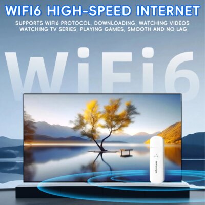 OPTFOCUS WiFi6 LTE Modem Wireless WiFi USB Router Pocket WiFi Hotspot 150Mbps MINI Portable Hotspot SIM Router For Home & Car - Image 2