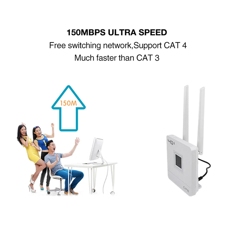 TIANJIE 150Mbps 4G Wifi Router Unlocked SIM Card Wireless Modem External Antenna Hotspot WAN LAN Broadband Adapter for IP Camera TIANJIE 150Mbps 4G Wifi Router Unlocked SIM Card Wireless Modem External Antenna Hotspot WAN LAN Broadband Adapter for IP Camera