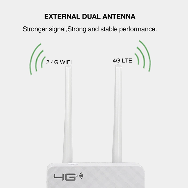 TIANJIE 150Mbps 4G Wifi Router Unlocked SIM Card Wireless Modem External Antenna Hotspot WAN LAN Broadband Adapter for IP Camera TIANJIE 150Mbps 4G Wifi Router Unlocked SIM Card Wireless Modem External Antenna Hotspot WAN LAN Broadband Adapter for IP Camera