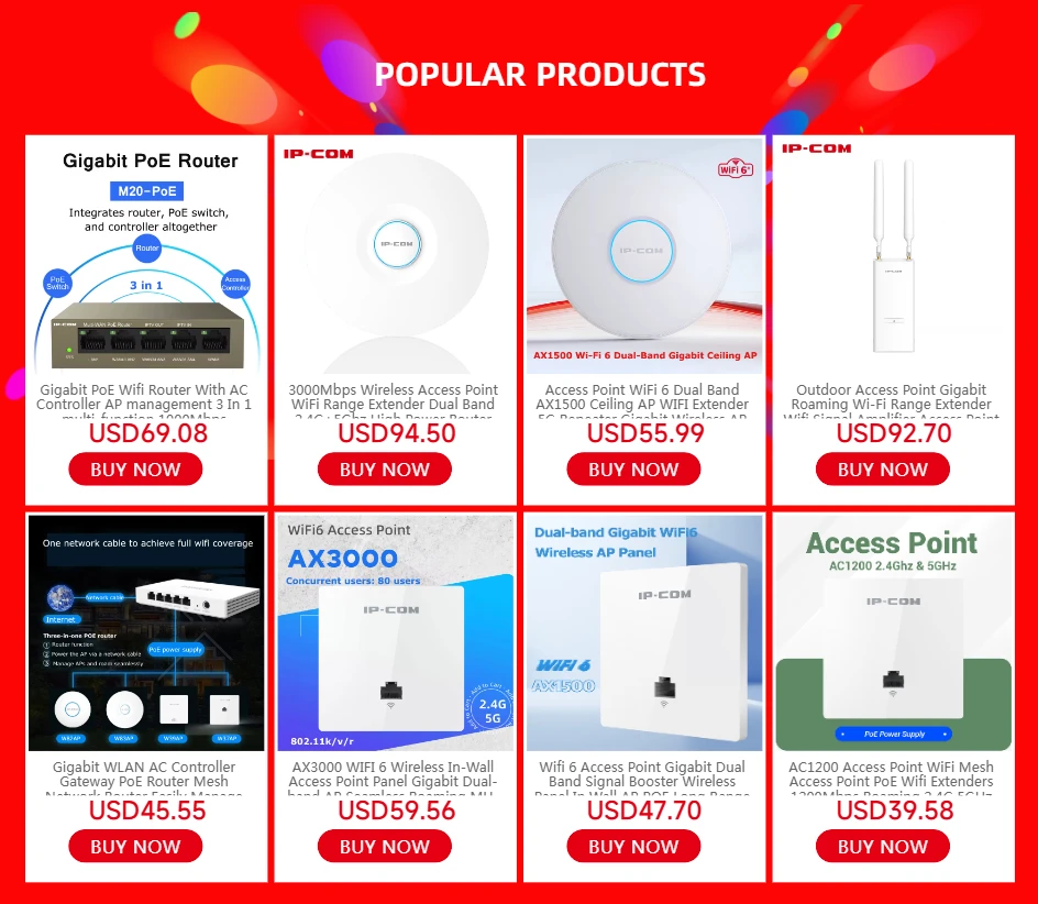 AX3000 Access Point WiFi6 Dual Band Range WIFI Extender Wireless AP 2.4G+5Ghz High Power Router Signal Booster 48V POE Power AX3000 Access Point WiFi6 Dual Band Range WIFI Extender Wireless AP 2.4G+5Ghz High Power Router Signal Booster 48V POE Power