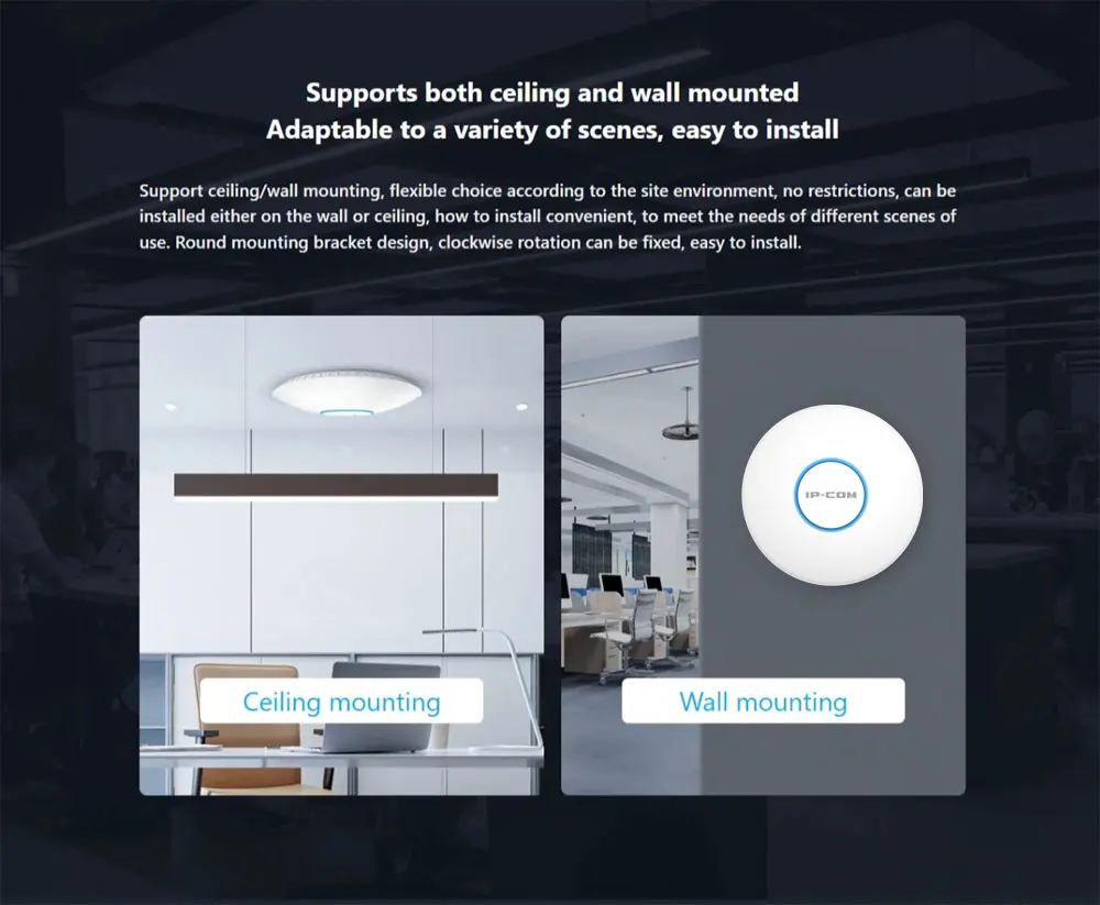 AX3000 Access Point WiFi6 Dual Band Range WIFI Extender Wireless AP 2.4G+5Ghz High Power Router Signal Booster 48V POE Power