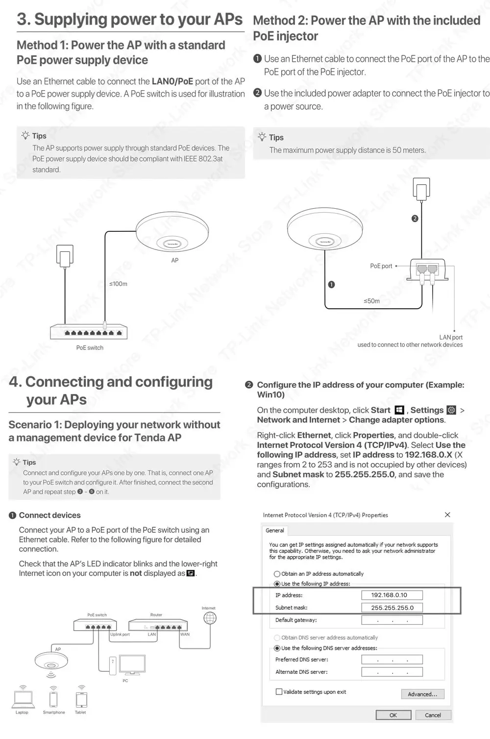 AX3000 Access Point WiFi6 Dual Band Range WIFI Extender Wireless AP 2.4G+5Ghz High Power Router Signal Booster 48V POE Power