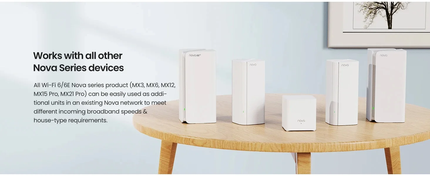 New Tenda AX3000 WiFi6 Mesh System EX/MX12 Wireless Router WiFi Upto 7000 sq.ft Wi-Fi Range Extender EU/US/UK Plug Hot Sale
