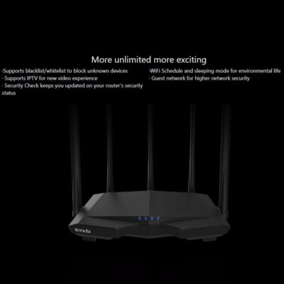 Tenda AC7 Dual Band Wireless AC1200 Router Wifi Range Repeater with 5*6dBi High Gain Antennas Wider Coverage Wi-Fi Extender - Image 3