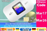 4G Lte Router Wireless Wifi Portable Modem Mini Outdoor Hotspot Pocket Mifi 150mbps Sim Card Slot Repeater 3000mah