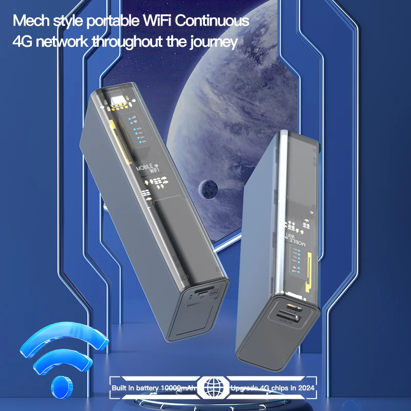 4G Lte Router Wireless Wifi Portable Modem Mini Outdoor Hotspot Pocket Mifi 150mbps Sim Card Slot Repeater 3000mah