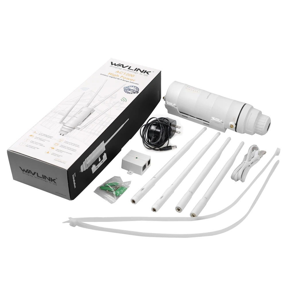 Wavlink AC1200/600/300 High Power Outdoor WIFI Router/AP Wireless WIFI Repeater Wifi Dual Dand 2.4G/5G High Gain Antenna POE EU Wavlink AC1200/600/300 High Power Outdoor WIFI Router/AP Wireless WIFI Repeater Wifi Dual Dand 2.4G/5G High Gain Antenna POE EU