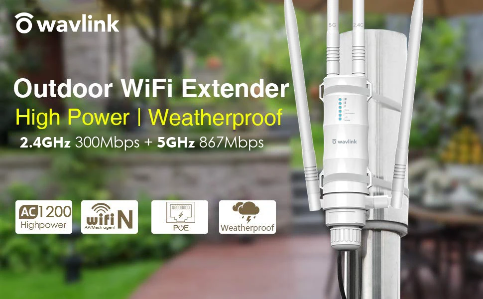 Wavlink AC1200/600/300 High Power Outdoor WIFI Router/AP Wireless WIFI Repeater Wifi Dual Dand 2.4G/5G High Gain Antenna POE EU Wavlink AC1200/600/300 High Power Outdoor WIFI Router/AP Wireless WIFI Repeater Wifi Dual Dand 2.4G/5G High Gain Antenna POE EU