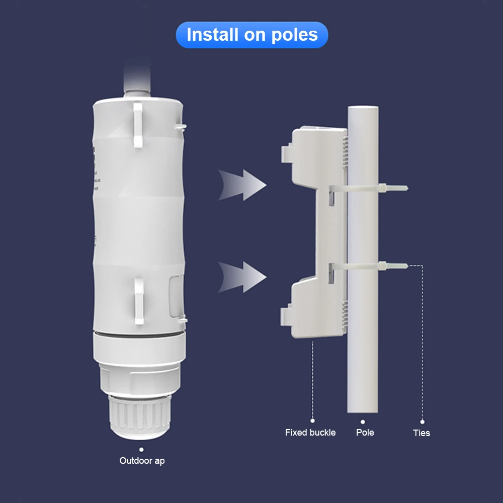 Wavlink AC1200/600/300 High Power Outdoor WIFI Router/AP Wireless WIFI Repeater Wifi Dual Dand 2.4G/5G High Gain Antenna POE EU Wavlink AC1200/600/300 High Power Outdoor WIFI Router/AP Wireless WIFI Repeater Wifi Dual Dand 2.4G/5G High Gain Antenna POE EU