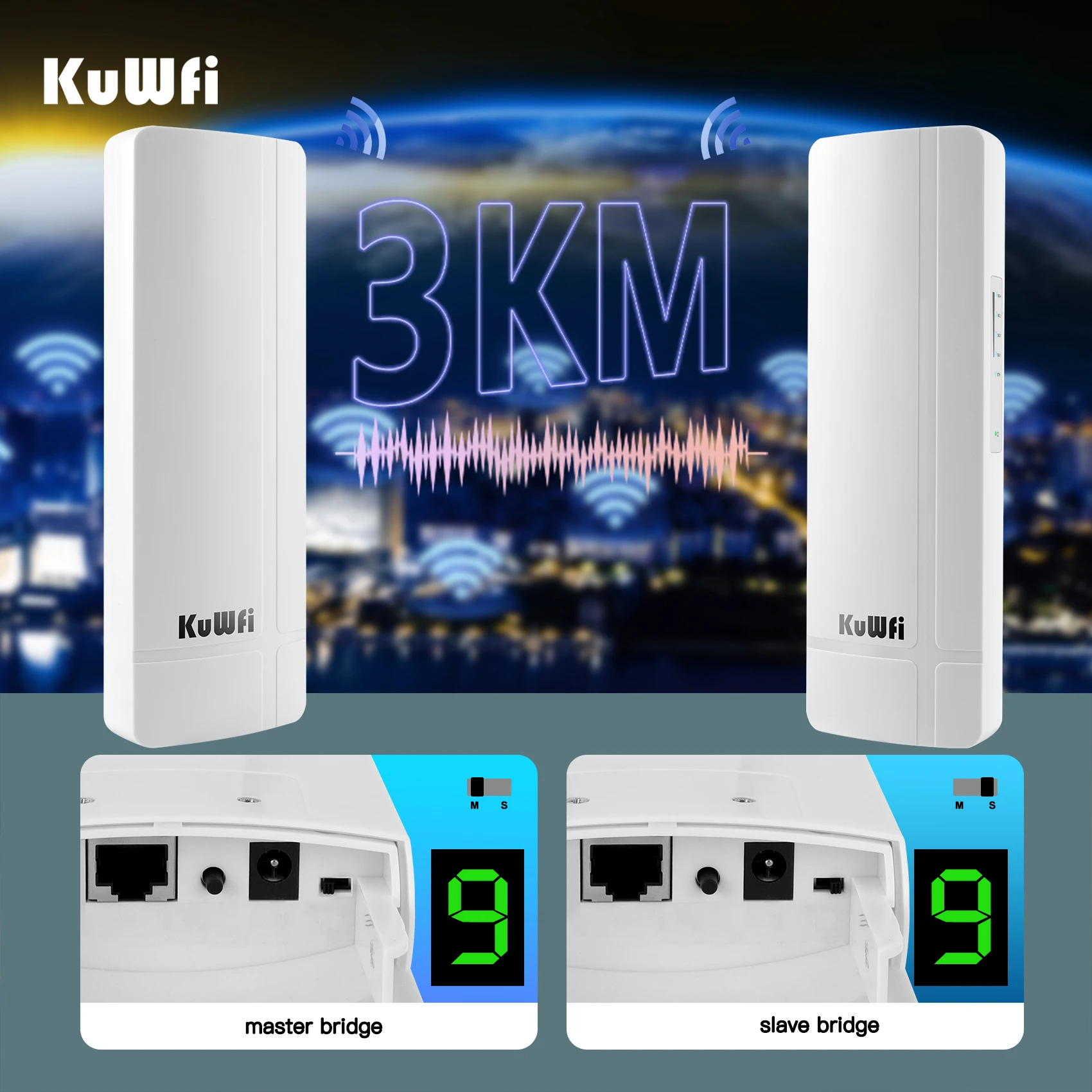 KuWFi 900Mbps Outdoor CPE Wireless Bridge 5GHz Wifi Bridge Long Range Extender Access AP Wifi Coverage Point to Point 3KM KuWFi 900Mbps Outdoor CPE Wireless Bridge 5GHz Wifi Bridge Long Range Extender Access AP Wifi Coverage Point to Point 3KM