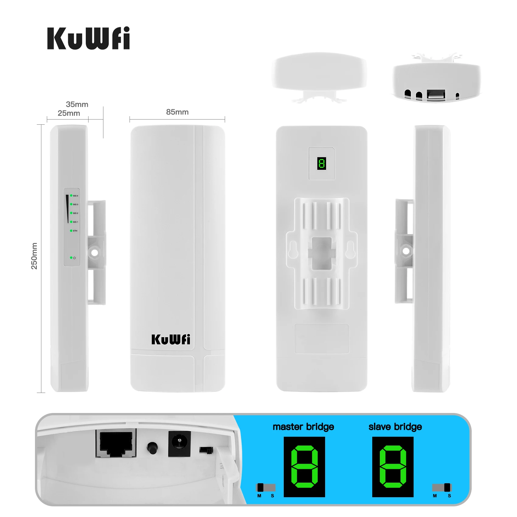 KuWFi 900Mbps Outdoor CPE Wireless Bridge 5GHz Wifi Bridge Long Range Extender Access AP Wifi Coverage Point to Point 3KM KuWFi 900Mbps Outdoor CPE Wireless Bridge 5GHz Wifi Bridge Long Range Extender Access AP Wifi Coverage Point to Point 3KM