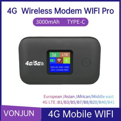 4G/5G Mobile WIFI Router 150Mbps 4G LTE Mobile WiFi Hotspot 2500mAh Portable Wireless Router with Sim Card Slot for Outdoor Car - Image 3