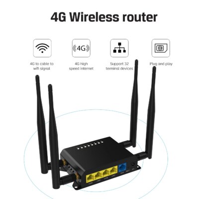 Cioswi WE826 300Mbps 3G 4G Router Wifi 4g Cat6 NL678-E Modem Sim Card Slot OS 4*LAN Roteador Access Point for Russia EU - Image 4