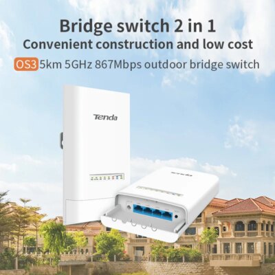Tenda OS3 5KM 5GHz 867Mbps Outdoor CPE Wireless 5G WiFi Repeater Extender Router AP Access Point Wi-Fi Bridge p to p - Image 6