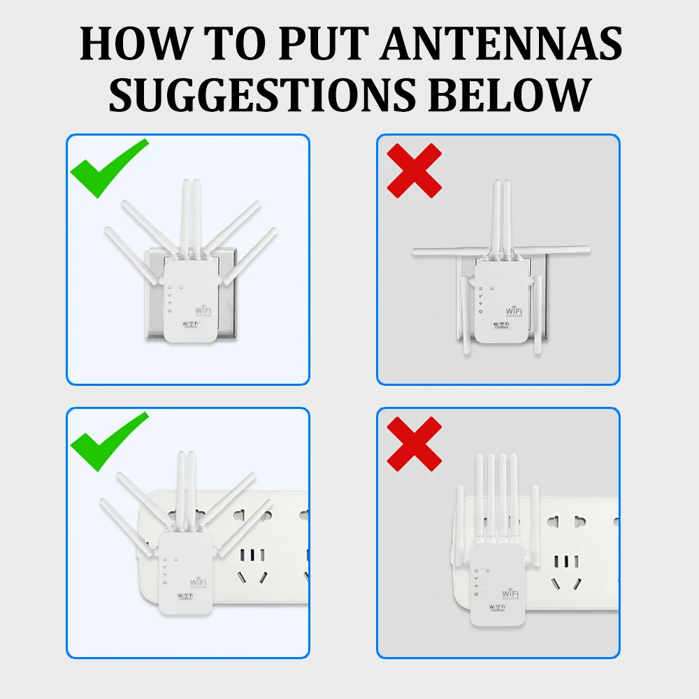 OPTFOCUS WiFi Repeater 1200Mbps 5G 2 Lan Signal Repetidor Wireless Wifi Extender Amplificador 6 Antennas Wifi Amplifier Booster OPTFOCUS WiFi Repeater 1200Mbps 5G 2 Lan Signal Repetidor Wireless Wifi Extender Amplificador 6 Antennas Wifi Amplifier Booster