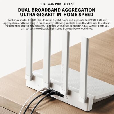 2024 NEW Original Xiaomi AX3000T Router 5GHz 160MHz Broadband 1.3GHz Processor High Speed NFC Connection For Home Office Games - Image 5