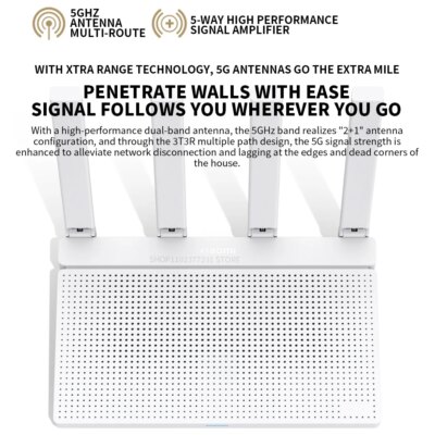 2024 NEW Original Xiaomi AX3000T Router 5GHz 160MHz Broadband 1.3GHz Processor High Speed NFC Connection For Home Office Games - Image 4