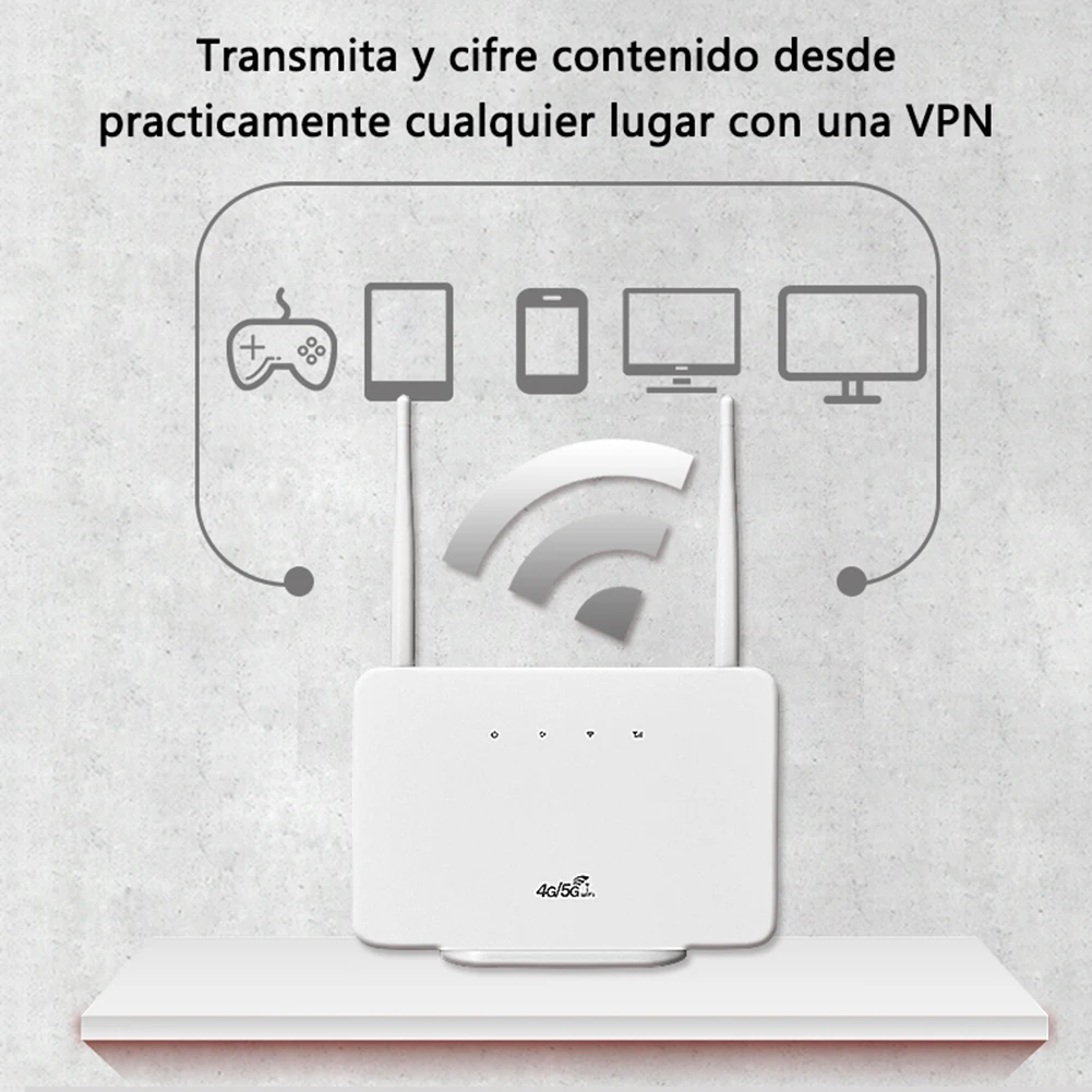 4G Wireless Router 300Mbps 4G Router Wireless Modem External Antenna with Sim Card Slot EU Plug for Home Travel Work