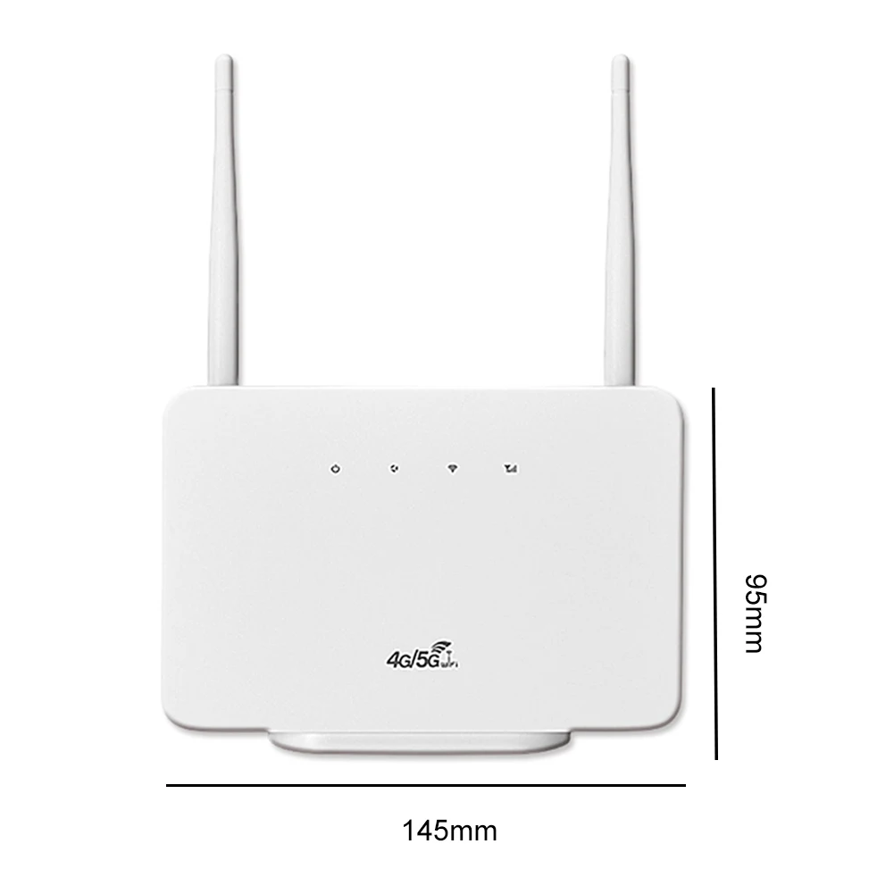 4G Wireless Router 300Mbps 4G Router Wireless Modem External Antenna with Sim Card Slot EU Plug for Home Travel Work