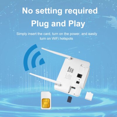 4G Wireless Router 300Mbps 4G Router Wireless Modem External Antenna with Sim Card Slot EU Plug for Home Travel Work - Image 6