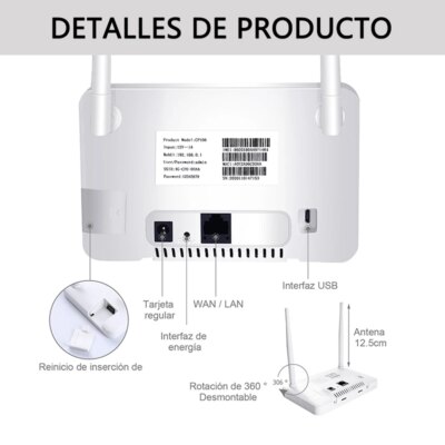 4G Wireless Router 300Mbps 4G Router Wireless Modem External Antenna with Sim Card Slot EU Plug for Home Travel Work - Image 4