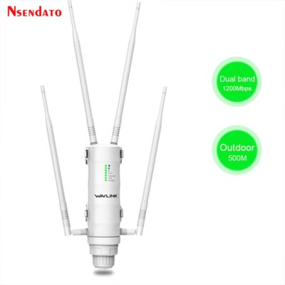 Outdoor WiFi Long Range Extender Wireless Dual Band 2.4G/5Ghz AC1200 AC600 High Power Wifi Router/Repeater Signal Booster POE