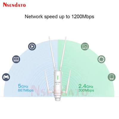 Outdoor WiFi Long Range Extender Wireless Dual Band 2.4G/5Ghz AC1200 AC600 High Power Wifi Router/Repeater Signal Booster POE - Image 3
