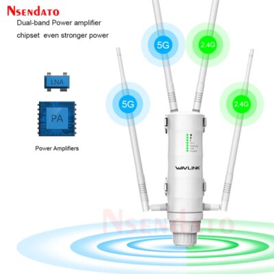 Outdoor WiFi Long Range Extender Wireless Dual Band 2.4G/5Ghz AC1200 AC600 High Power Wifi Router/Repeater Signal Booster POE - Image 5