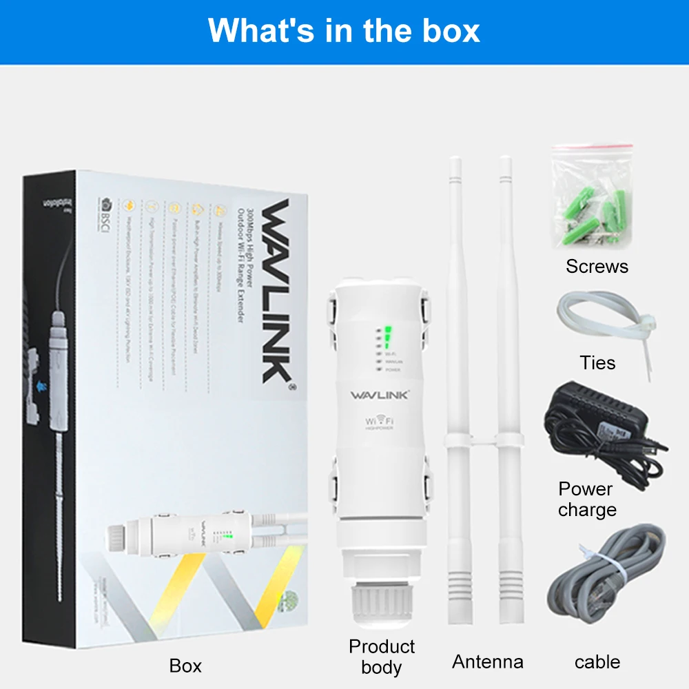 Wavlink High Power 300Mbps Wireless Wifi Repeater Outdoor 2.4G Wireless Wifi Router /Long Range Extender POE High Gain Antennas Wavlink High Power 300Mbps Wireless Wifi Repeater Outdoor 2.4G Wireless Wifi Router /Long Range Extender POE High Gain Antennas
