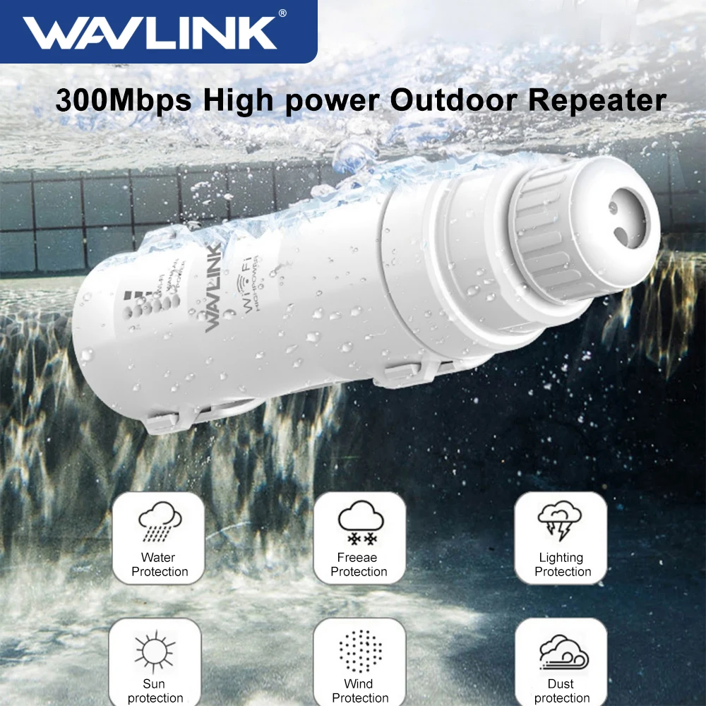 Wavlink High Power 300Mbps Wireless Wifi Repeater Outdoor 2.4G Wireless Wifi Router /Long Range Extender POE High Gain Antennas Wavlink High Power 300Mbps Wireless Wifi Repeater Outdoor 2.4G Wireless Wifi Router /Long Range Extender POE High Gain Antennas