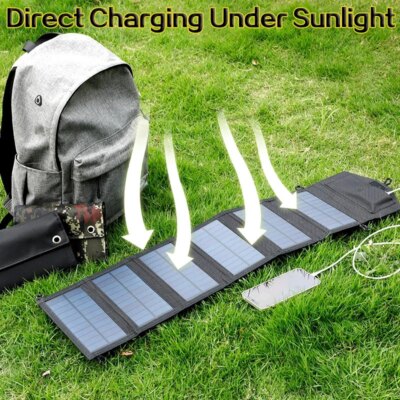 6-fold 800W Foldable solar panel 20w/h  portable solar panels charger USB 5V DC Full time power solar panel mobile power supply - Image 2