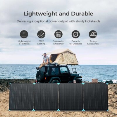 Renogy 220/400W Lightweight Portable Solar Suitcase, Foldable Solar Panel with Kickstands for RV,Camping, Off Grid System - Image 6