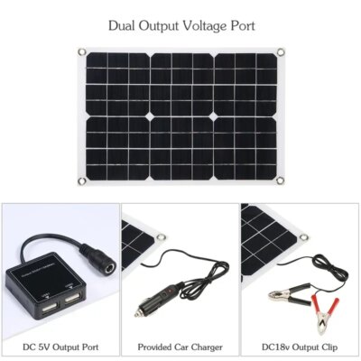 110V/220V 6000W Inverter Solar Power Generation System Solar Panel 12V 30A Controller Complete Power Generation Kit Charger - Image 3