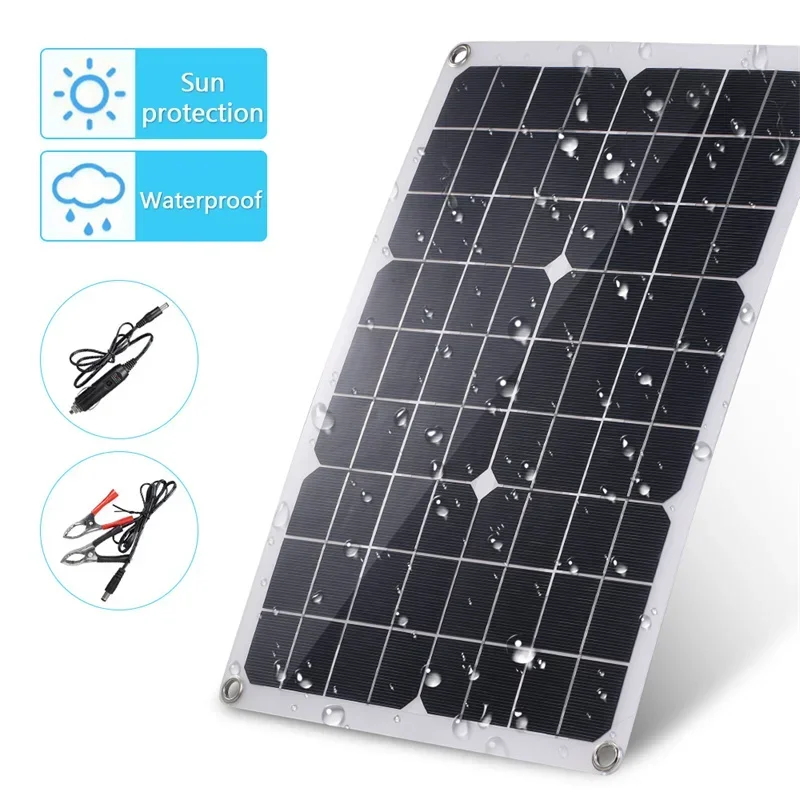 110V/220V 6000W Inverter Solar Power Generation System Solar Panel 12V 30A Controller Complete Power Generation Kit Charger
