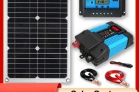 110V/220V 6000W Inverter Solar Power Generation System Solar Panel 12V 30A Controller Complete Power Generation Kit Charger