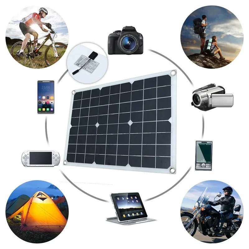 110V/220V 6000W Inverter Solar Power Generation System Solar Panel 12V 30A Controller Complete Power Generation Kit Charger