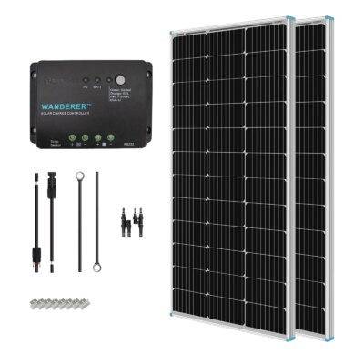 Renogy 200W 12V Solar Panel Kit, 2x100W Panels & 30A PWM Charge Controller, for RV/Boat/Camper/Off-Grid - Image 2