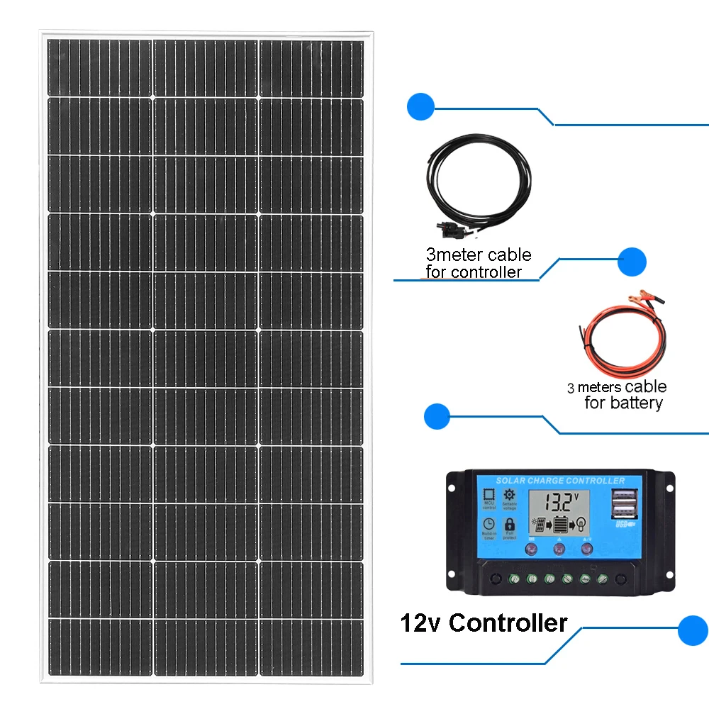 Rigid Glass Solar Panel Modules 1200W 720W 600W 480W 360W 240W 120W Photovoltaic Module 18V Monocrystalline cell Battery Charger Rigid Glass Solar Panel Modules 1200W 720W 600W 480W 360W 240W 120W Photovoltaic Module 18V Monocrystalline cell Battery Charger