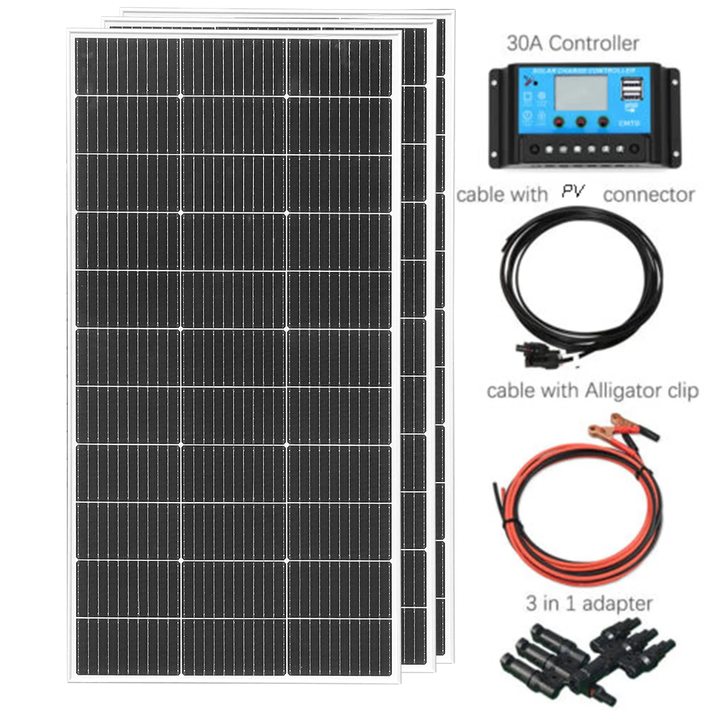 12V 360W solar kit