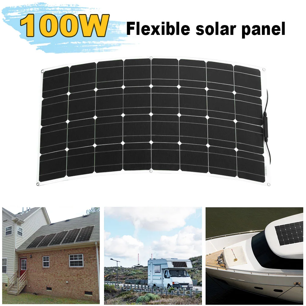 DGSUNLIGHT 100w 200w 12v portable Solar Panel Flexible 18V 800W plate CELLS Monocrystalline silicon DGSUNLIGHT 100w 200w 12v portable Solar Panel Flexible 18V 800W plate CELLS Monocrystalline silicon
