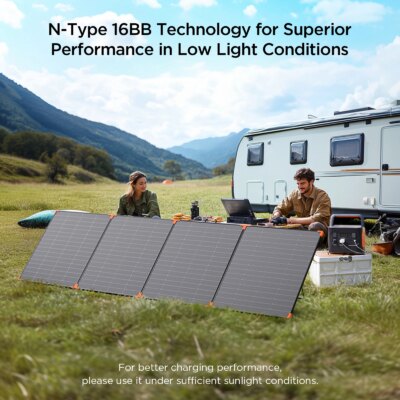 ZOUPW 450 Watt Portable Solar Panel, 38V Foldable N-Type 16BB for Power Station/Solar Generator, 25% Efficiency, IP68 Waterproof - Image 4