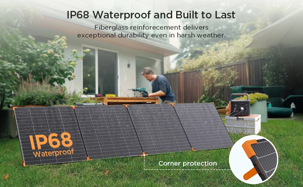 ZOUPW 450 Watt Portable Solar Panel, 38V Foldable N-Type 16BB for Power Station/Solar Generator, 25% Efficiency, IP68 Waterproof