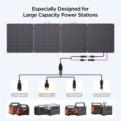 ZOUPW 450 Watt Portable Solar Panel, 38V Foldable N-Type 16BB for Power Station/Solar Generator, 25% Efficiency, IP68 Waterproof - Image 6